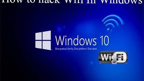 How to hack Wifi in Windows 10