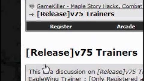 MapleStory v75 Private Server Hacks