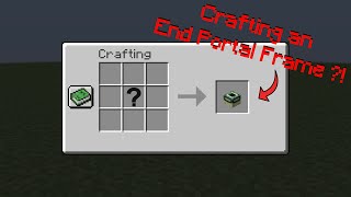How to craft an END PORTAL FRAME in Minecraft