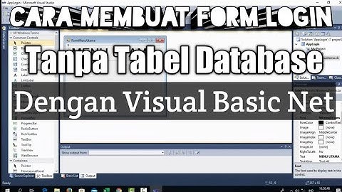 Cara Membuat Form Login Tanpa Tabel Database Dengan VB.Net || Channel Zahby