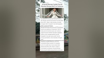 AMANDA MANOPO Sudah Pernah Menikah? #fyp #viralshorts #shorts #artis #amandamanopo