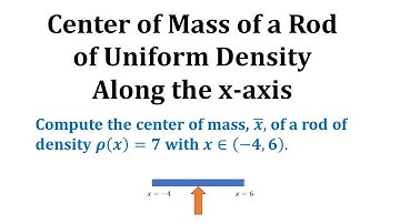 Determine the Center of Mass of a Rod with Constant (Uniform) Density