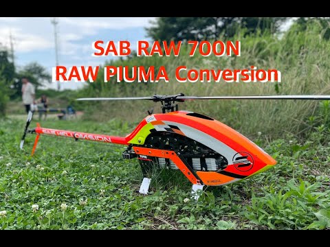 SAB RAW 700 Nitro PIUMA 12S Conversion 1700 RPM Flight