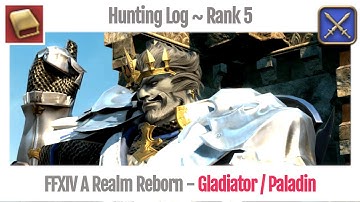 FFXIV Hunting Log Gladiator Rank 5 - A Realm Reborn