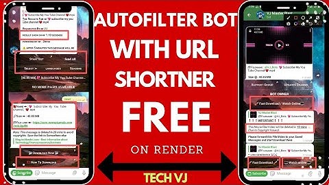 How To Create Auto Filter Bot + Urlshortner + Online Stream + Language & Season | Tech VJ | Telegram