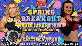 Arie Alexander v Karter Cauffman @ New Era Wrestling, Shelbyville, IN 4.27.24