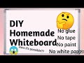 Homemade whiteboard## whiteboard without glue,tape, stapler,white paper and transparent sheet##