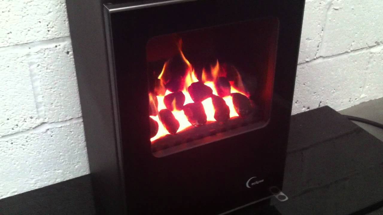 The Eclipse Contemporary Gas Stove With Black Glass Door Youtube