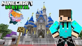 MEMBANGUN DISNEY CASTLE ! Minecraft Survival SanSMP #3