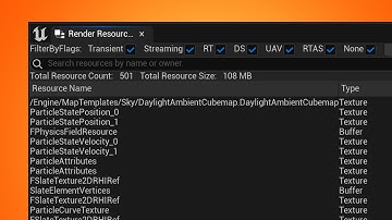 Unreal Engine 5.2 Preview: Render Resource Viewer