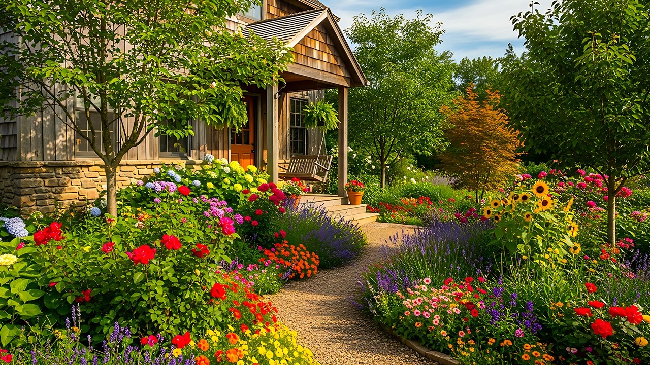 Peaceful Flower Garden 🌿 Relaxing Nature Ambience