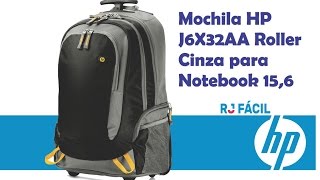 Mochila HP J6X32AA Roller Cinza para Notebook 15,6