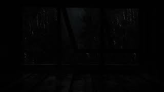 Dark Window Space 🪟 Rain on Roof & Thunder Sounds - Relaxing Rain Sounds For Sleep, Meditation