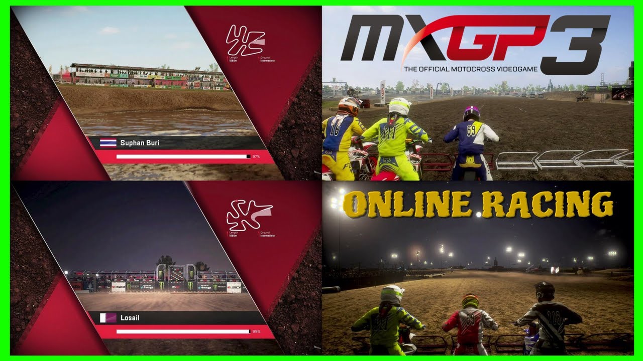 MXGP 3 gameplay Online Battle @Losail & Suphan Buri PS4 PRO 