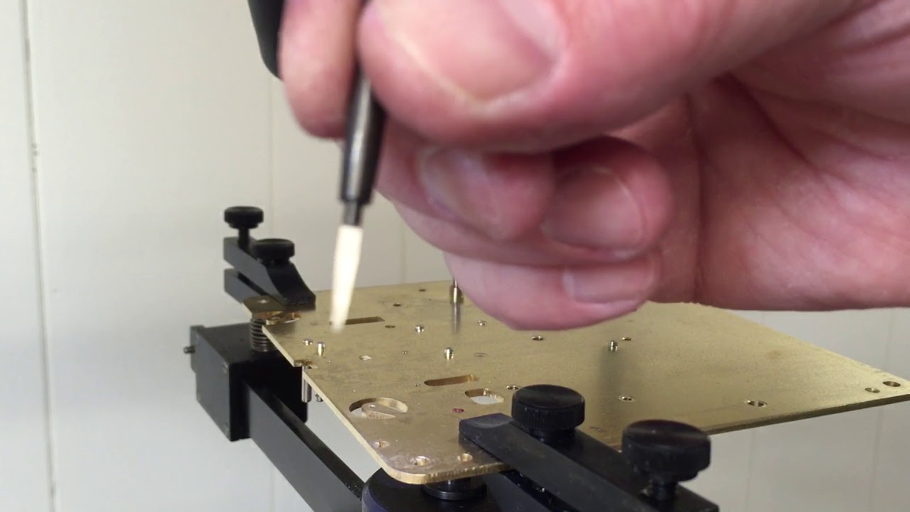 Rebushing the front plate Urgos UW32/1A grandfather clock movement