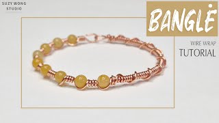 Simple Wire Wrap Bangle Tutorial| Simple Bangle| DIY Bracelet |DIY Jewelry |How to make