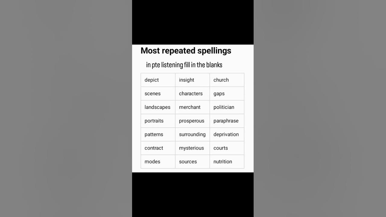 most-repeated-spellings-in-pte-listening-fill-in-the-blanks-youtube