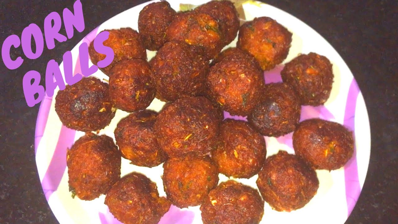 Corn Balls Quick Snack Recipe Party Appetizer recipe Sweetcorn