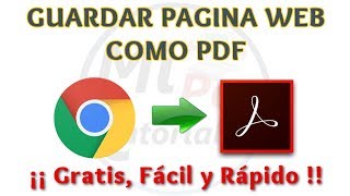 Tutorial Como Guardar Pagina Web a PDF Gratis | Convertir Pagina Web a PDF