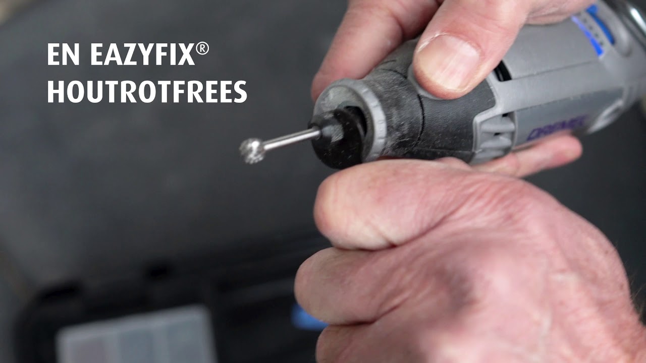 Houtrot verwijderen met een Dremel en Eazyfix® frees -