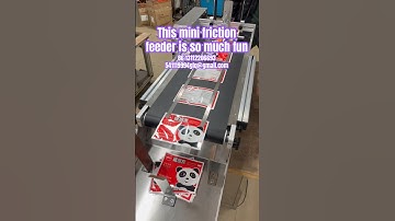 This mini friction feeder conveyor is so much fun #technology #machine #conveyor #feeder #bag