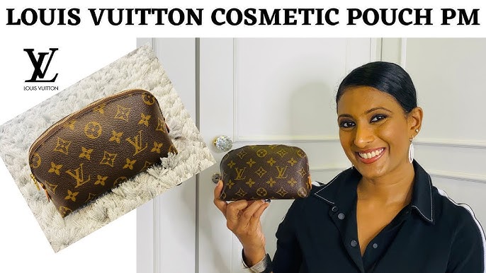 LV Louis Vuitton Cosmetic Pouch Conversion to Cross Body, kit, what fits  and leather care 