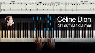 S'il suffisait d'aimer - Céline Dion - Piano tutorial with sheet music Resimi