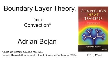 Adrian Bejan | Boundary Layer Theory, from Convection