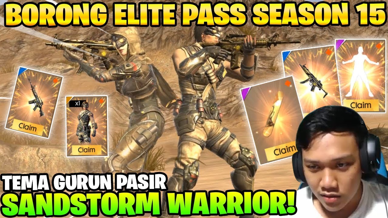 BORONG FULL BADGES ELITE PASS 15 SANDSTORM WARRIOR Garena Free Fire YouTube