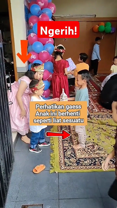 Penampakan tuyul di acara ulang tahun anak #shorts #tuyul #hantu