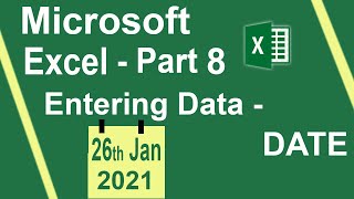 How to Learn MS-Excel in Malayalam | Part 8 | Entering data | Date