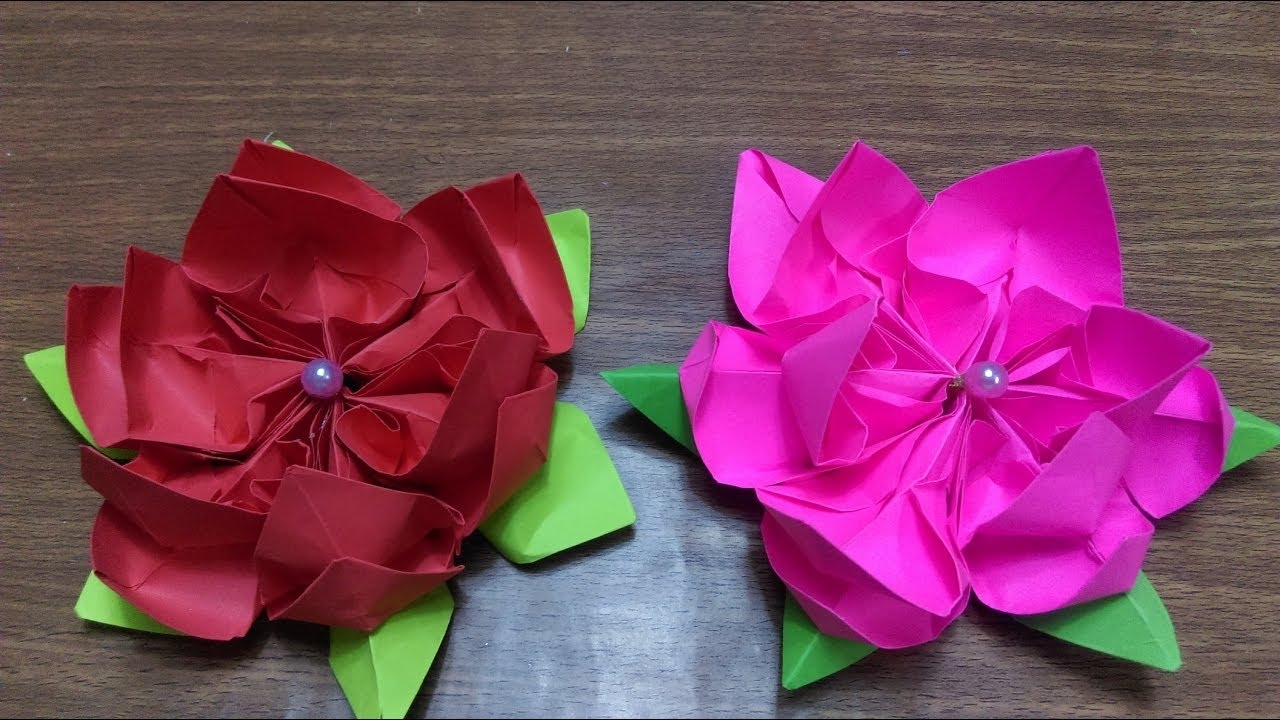 origami lotus flower youtube origami lotus flower youtube