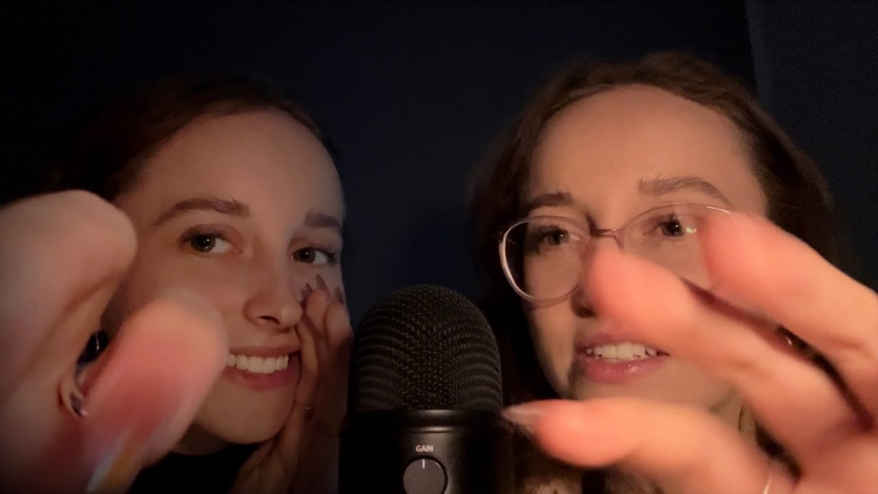 ASMR invisible scratching with my sister double tingles