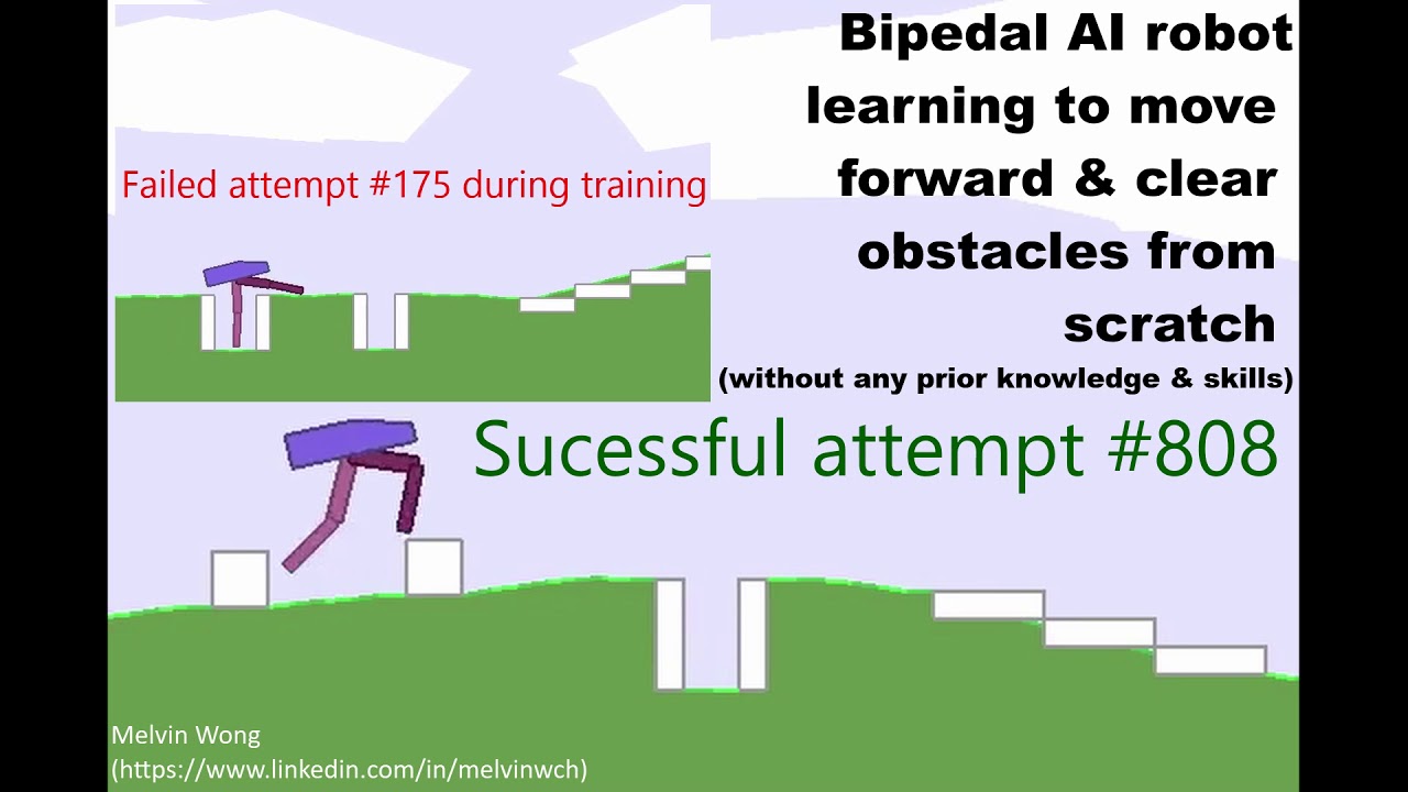 Deep Reinforcement Learning - Bipedal AI robot - YouTube