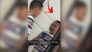 O Reflexo Do Menino Se Moveu Sozinho No Espelho Seria Um Espírito?