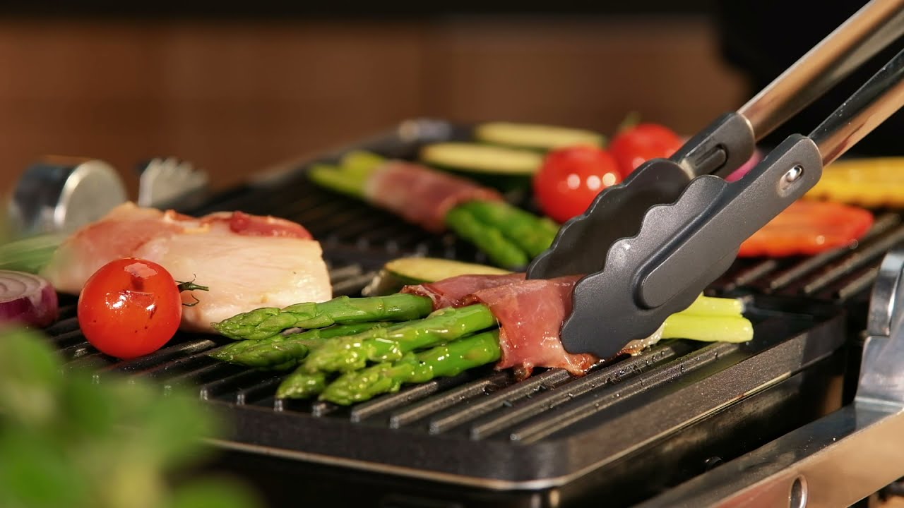 Pinza per barbecue 45 cm in acciaio inox con sistema di bloccaggio Pinza per barbecue 45 cm in acciaio inox con sistema di bloccaggio
