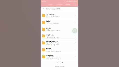Where is sound recording stored in mi