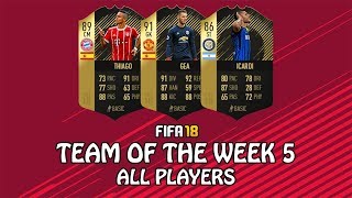 Fifa 18 Team Of The Week 5 W De Gea, Thiago & Icardi