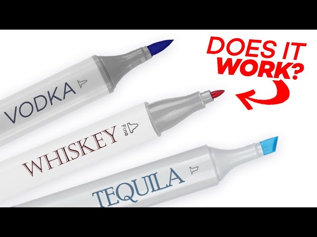 Making ART MARKERS out of Drinking Alcohol?? - *This Gets MESSY!*, on YouTube