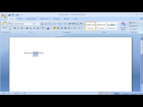 Make Text Underlined