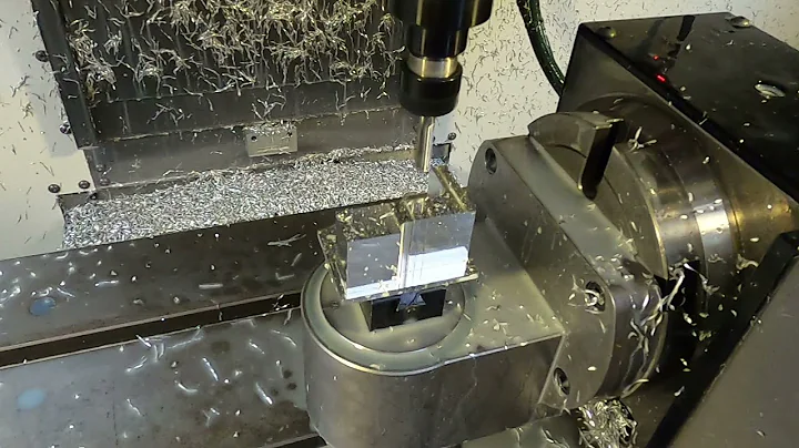 The MoresideFixture Model 200 on a Haas HRT160 doing 5 axis indexing on a 4th axis