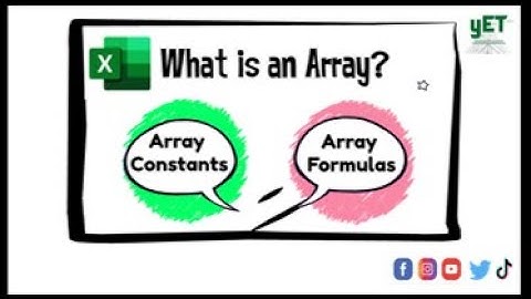 What is an array in Excel || Array Constants || Array Formulas