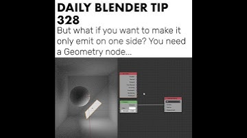 Daily Blender Tip 328 - One-sided Emission Shader in Cycles (Blender 2.8)