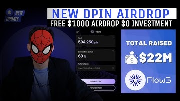 $1000 Confirmed DePin Airdrop | Flow3 Network Airdrop | Best Airdrop of 2025 | Airdrop Full Guide ✅