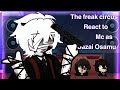 || •THE FREAK CIRCUS react to MC as DAZAI OSAMU || • 2/?? || • hope you enjoy! 🩸 ||•frick copyright