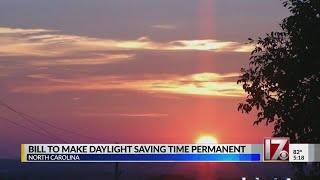 Bill introduced to make daylight saving time permanent in NC