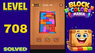 Block Color Mania – Level 708 | Fast & Clean Solution