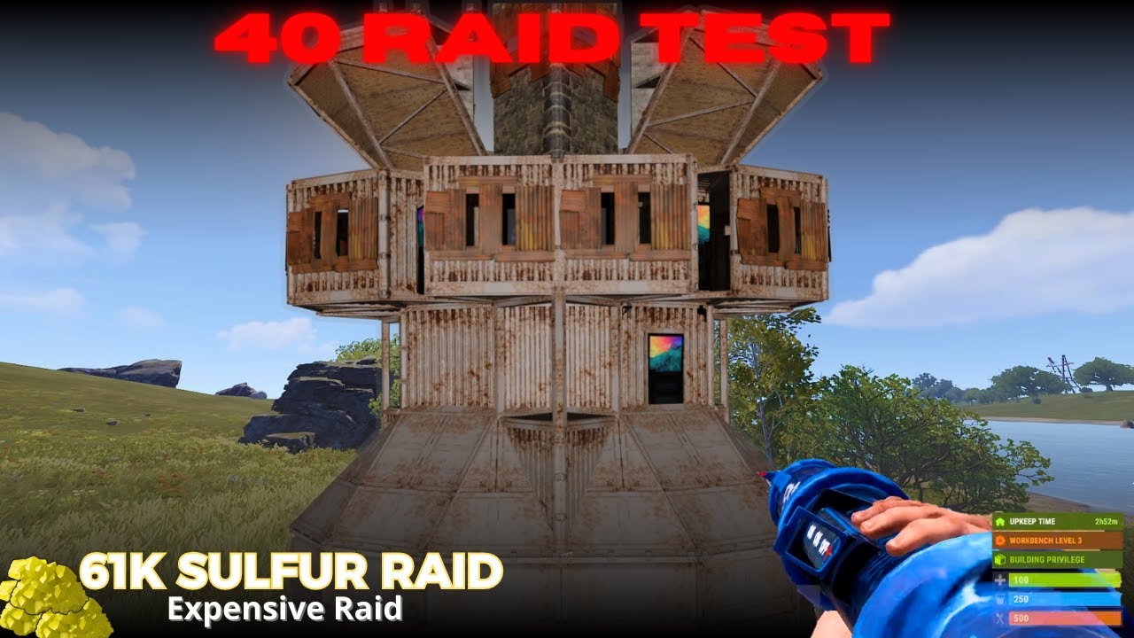 40 Rockets vs My New Rust Base – Insane Raid Test