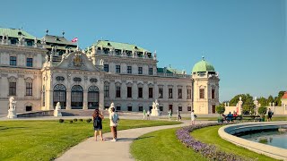 Walk In Vienna, Belvedere Gardens, August 2022 | 4K Hdr