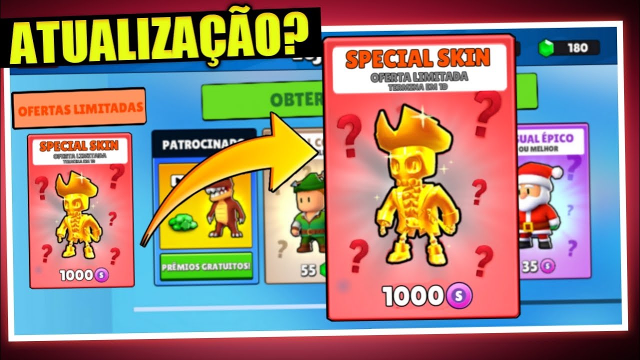 BOMBA VAZOU! NOVA LOJA NO STUMBLE GUYS, oferta TEMPO ILIMITADO?  ATUALIZAÇÃO? 0.34 